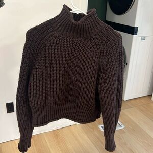 Brown Turtle Neck Sweater